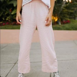 NWT Bobbie Wren Pink Wide Leg Pants